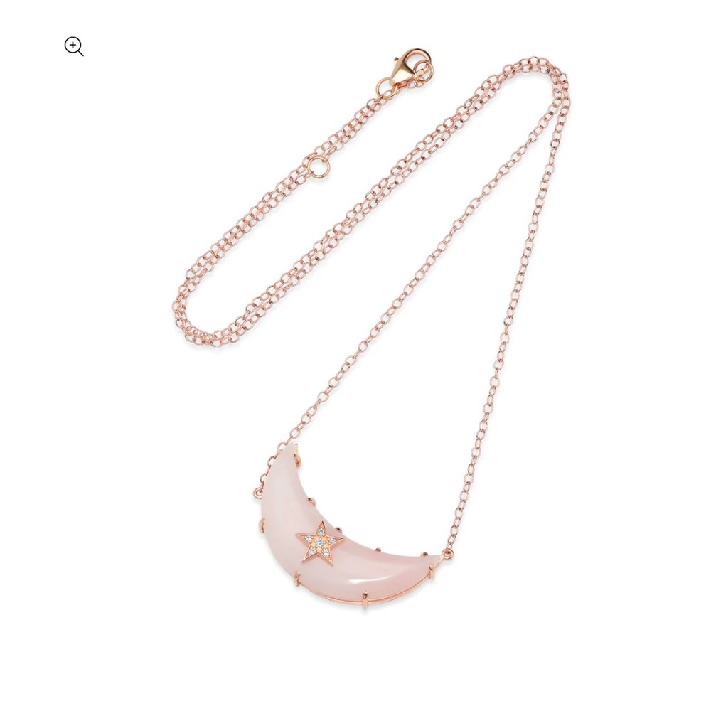 Andrea Forhman Large Crescent Moon Necklace